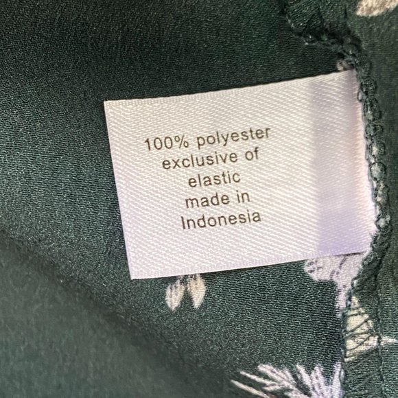 LANE BRYANT Dark Green Floral Print Blouse - Picture 3 of 7